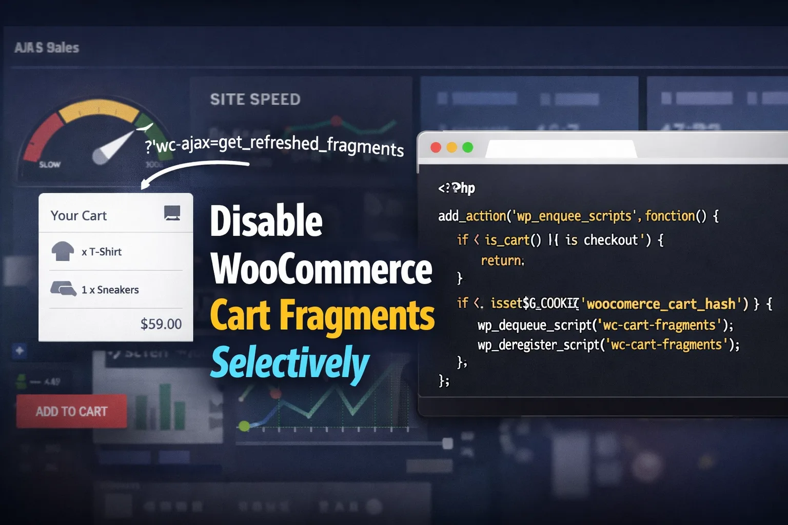 Disable WooCommerce cart fragments selectively using PHP to reduce AJAX requests and improve site performance